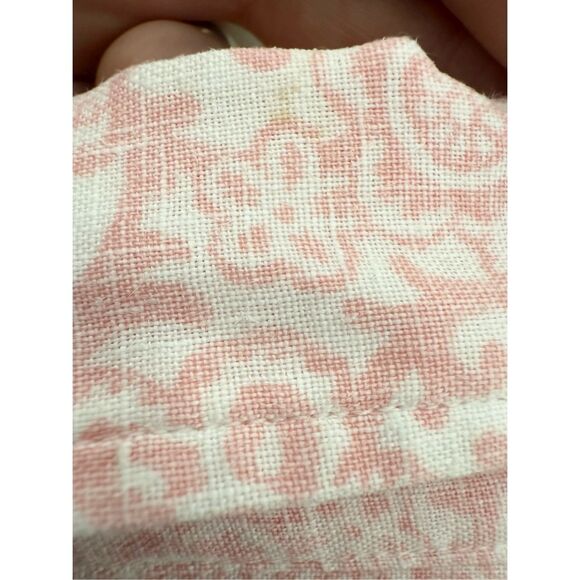 Vilebrequin Mens Pink White Floral Print Linen‎ Button-Up Shirt Size Large - Picture 3 of 7